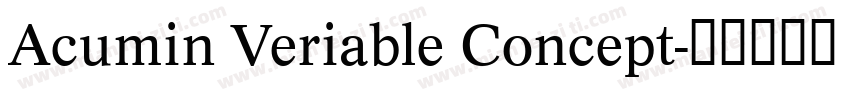 Acumin Veriable Concept字体转换